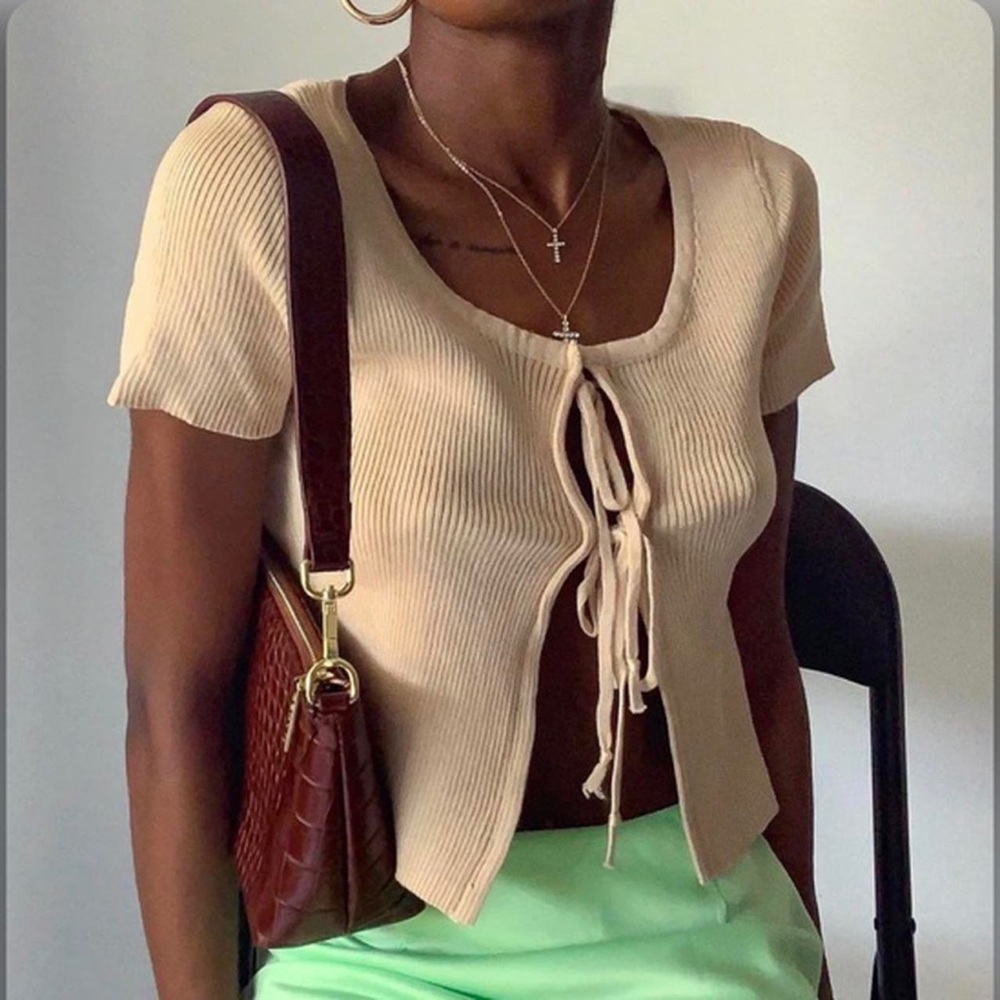 Tie Front Crop Top
